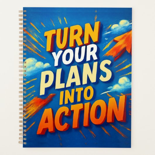 計画を行動に変える – やる気を起こさせるプランナー プランナー手帳 (正面)
