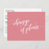 計画エレガントの変更が延期さ結婚れた ポストカード (正面/裏面)