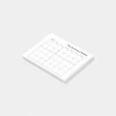 計画カレ空白のンダー月のファパーソナライズされたミリ ポストイット (アングル)