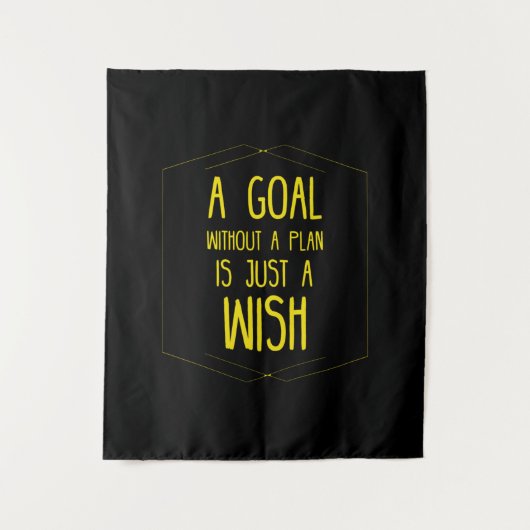 計画ゴールのない感動的引用文 タペストリー (正面)