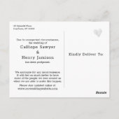 計画シンプルの温暖化が延期さ結婚れた ポストカード (裏面)