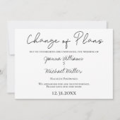 計画モダンの変更新規日付を保存結婚する 招待状 (正面)