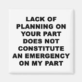 計画不足 マグネット (正面)