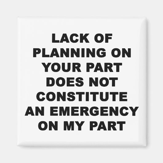 計画不足 マグネット (正面)