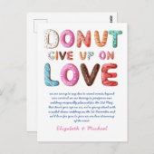 計画与えの変更に対するドーナツ日付カード ポストカード (正面/裏面)