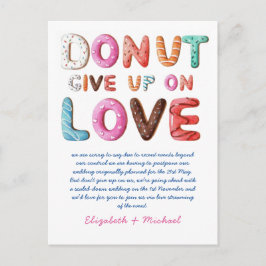 計画与えの変更に対するドーナツ日付カード ポストカード