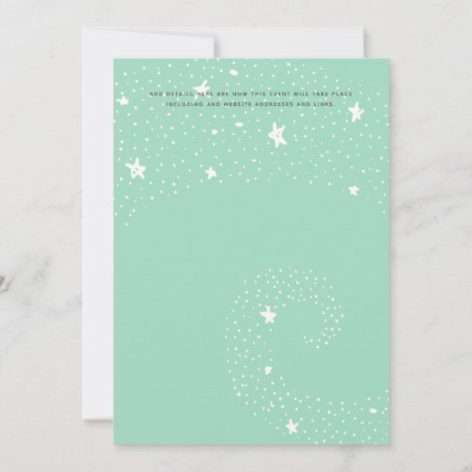 計画与えの変更に対するドーナツ日付カード 招待状 (裏面)