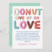 計画与えの変更に対するドーナツ日付カード 招待状 (正面/裏面)