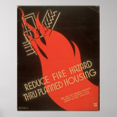 計画住宅減らWPAによる火災の危険 ポスター (正面)