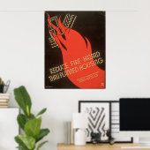 計画住宅減らWPAによる火災の危険 ポスター (ホームオフィス)