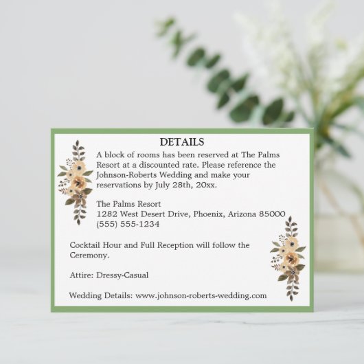 計画作成簡単と詳細カード 招待状 (スタンド正面)