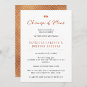 計画変更による延期結婚発表 招待状 (正面/裏面)