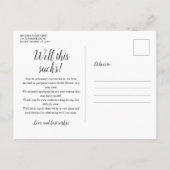 計画変更のお詫び　延期　レモンのブライダルシャワー 案内ポストカード (裏面)