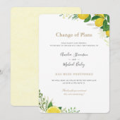 計画変更の結婚延期のお知らせ 案内状 (正面/裏面)