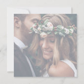 計画変更延期された結婚式イベント写真 案内状 (裏面)