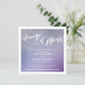 計画変更延期のカード結婚の紫 招待状 (スタンド正面)