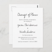計画変更延期結婚イベント ポストカード (正面/裏面)