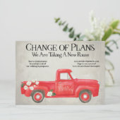 計画変更延期 赤いトラックの結婚式 案内状 (スタンド正面)