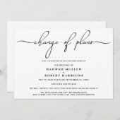 計画変更延期 黒白 案内状 (正面/裏面)