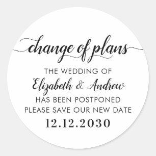 計画変更新期日シック延期結婚日 ラウンドシール
