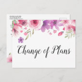 計画変更日延期キャンセル済フローラ 案内ポストカード (正面/裏面)