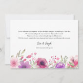 計画変更日延期フローラバラ 招待状 (裏面)