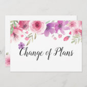 計画変更日延期フローラバラ 招待状 (正面/裏面)