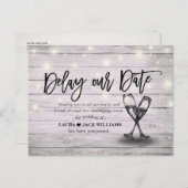 計画変更結婚の延期を延期する 案内ポストカード (正面/裏面)