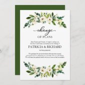 計画変更結婚延期 招待状 (正面/裏面)