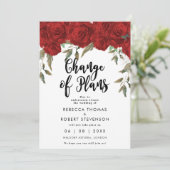 計画変更赤バラ結婚式招待状 招待状 (スタンド正面)