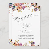 計画変更 お花の遅延結婚報告カード 招待状 (正面/裏面)