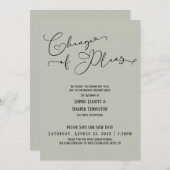 計画変更　エレガントな新婚日程のお知らせ 招待状 (正面/裏面)