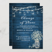 計画変更 ベイビーズブレス ストリングライト ラスティック 招待状 (正面/裏面)