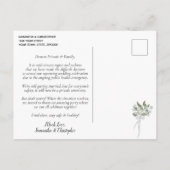 計画変更 ユーカリの結婚式 中止 案内ポストカード (裏面)