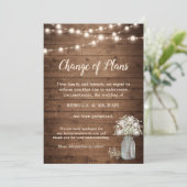 計画変更 ラスティック ベイビーズ ブレス ストリング ライト 招待状 (スタンド正面)