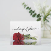 計画変更 レッドローズウェディング延期のお知らせ 案内ポストカード (スタンド正面)