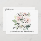 計画変更 延期 中止 フラワーのウェディング 案内ポストカード (正面/裏面)