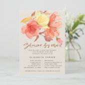 計画変更 水彩花柄シャワーメール便 招待状 (スタンド正面)