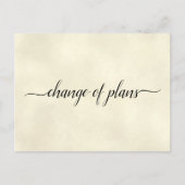 計画変更 結婚延期 アイボリー 案内ポストカード (正面)