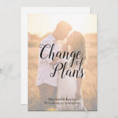 計画変更 結婚延期 書道 招待状 (正面/裏面)