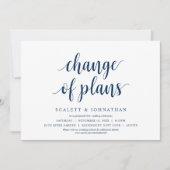 計画変更, 結婚式 予定日変更カード 招待状 (正面)