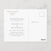 計画変更 緑の結婚式 延期のお知らせ ポストカード (裏面)