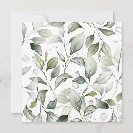 計画発表の緑の正方形の変化 招待状 (裏面)