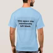 計画的に左のブランク Tシャツ (裏面)