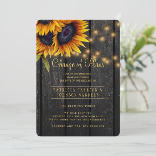 計画素朴発表のひまわり変更 招待状 (スタンド正面)