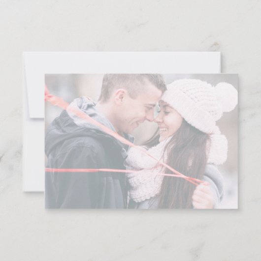 計画結婚のイベント変更が延期された景観 セーブザデート (裏面)