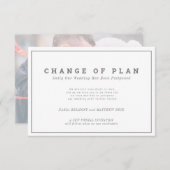 計画結婚のイベント変更が延期された景観 セーブザデート (正面/裏面)