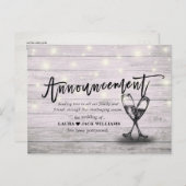 計画結婚の変更に係る延期予告 案内ポストカード (正面/裏面)