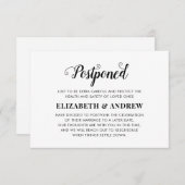 計画結婚の変更のスクリプエレガントト 案内状 (正面/裏面)