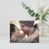 計画結婚の変更のスクリプモダント写真 ポストカード (スタンド正面)